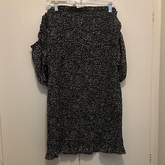 Zenobia Black and Pink Floral Mini Dress - Picture 7 of 7